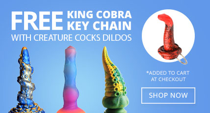 Free King Cobra Key Chain With Creature Cocks Dildo Purchase!