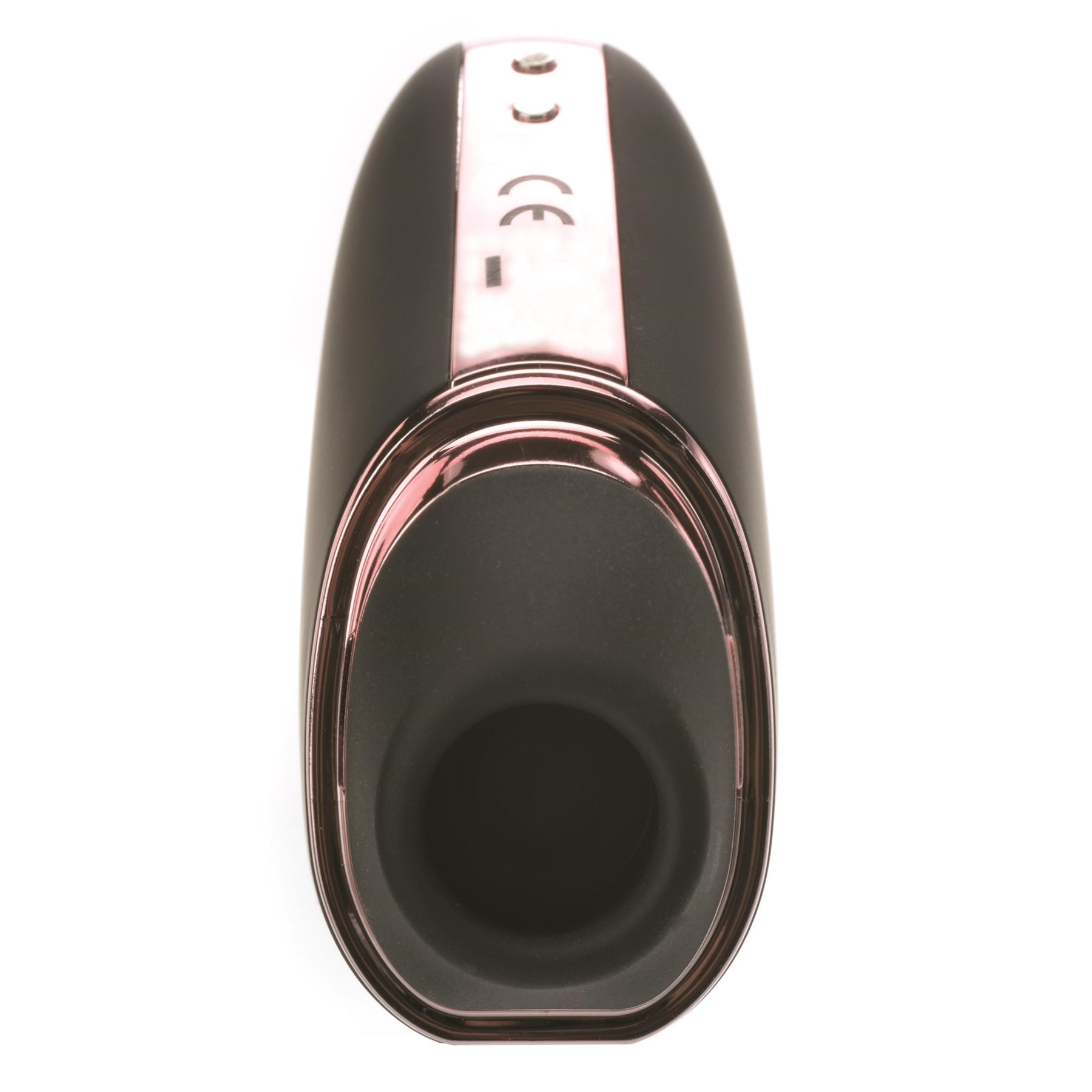 Satisfyer Love Triangle Air Pulse Clitoral Stimulator Product Shot With Cap Off - Black