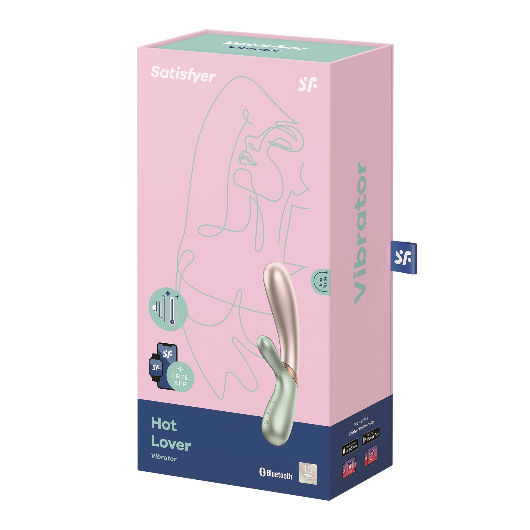 Satisfyer Hot Lover Dual Stimulating Vibrator Packaging Shot - Pink/Green