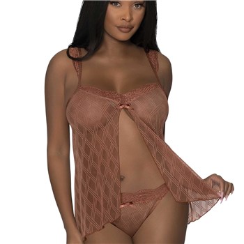 Carmel Kiss Fly away baby doll & thong set front o/s cropped