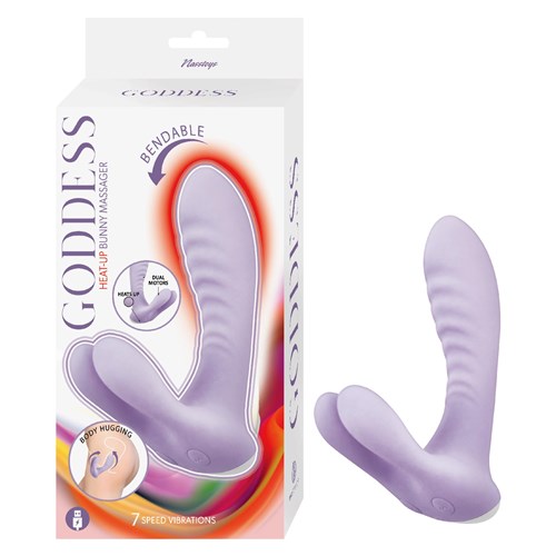 Goddess Heat Up Bunny Massager - Product and Packaging