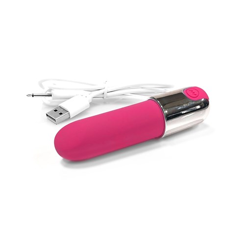 Nixie Smooch Rechargeable Lipstick Bullet - Showing Where Charging Cable is Placed