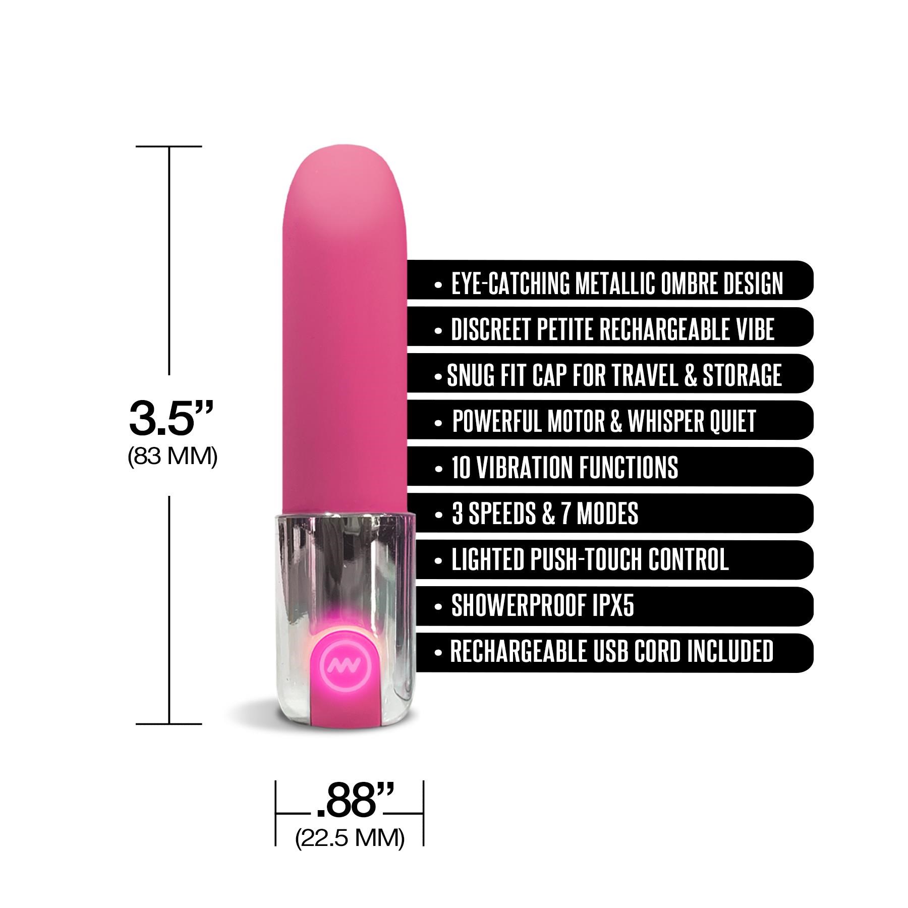 Nixie Smooch Rechargeable Lipstick Bullet - Features