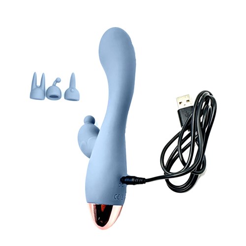 Foreplay Fondle Rabbit Vibrator Set - Showing Where charging Cable is Placed