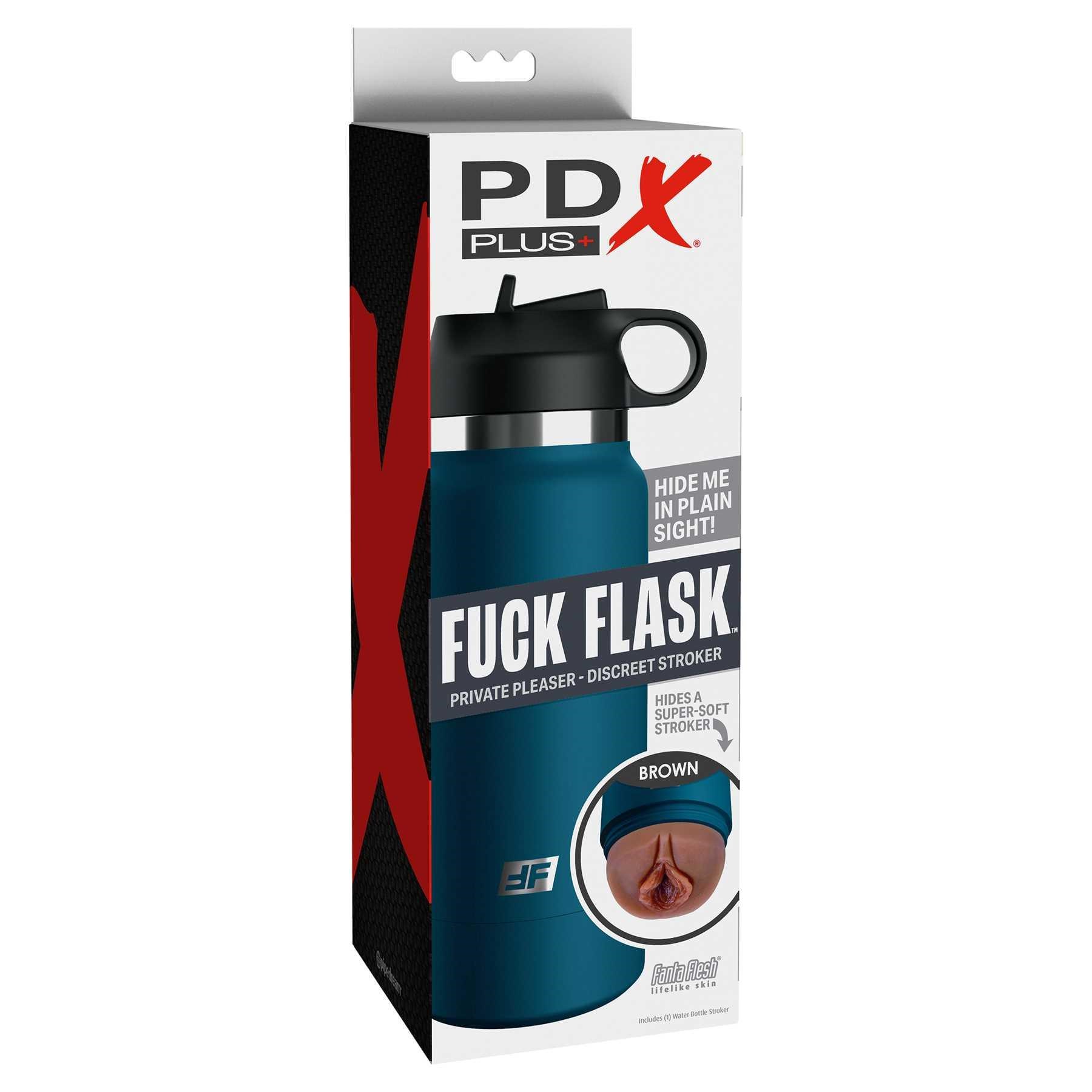 PDX Plus F*ck Flask Stroker - Private Pleaser box