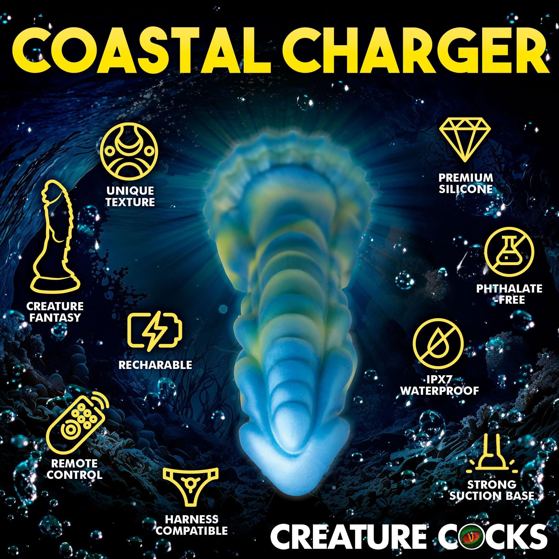 CreatureCocks Sea Stallion Vibrating Dildo with Remote - Features