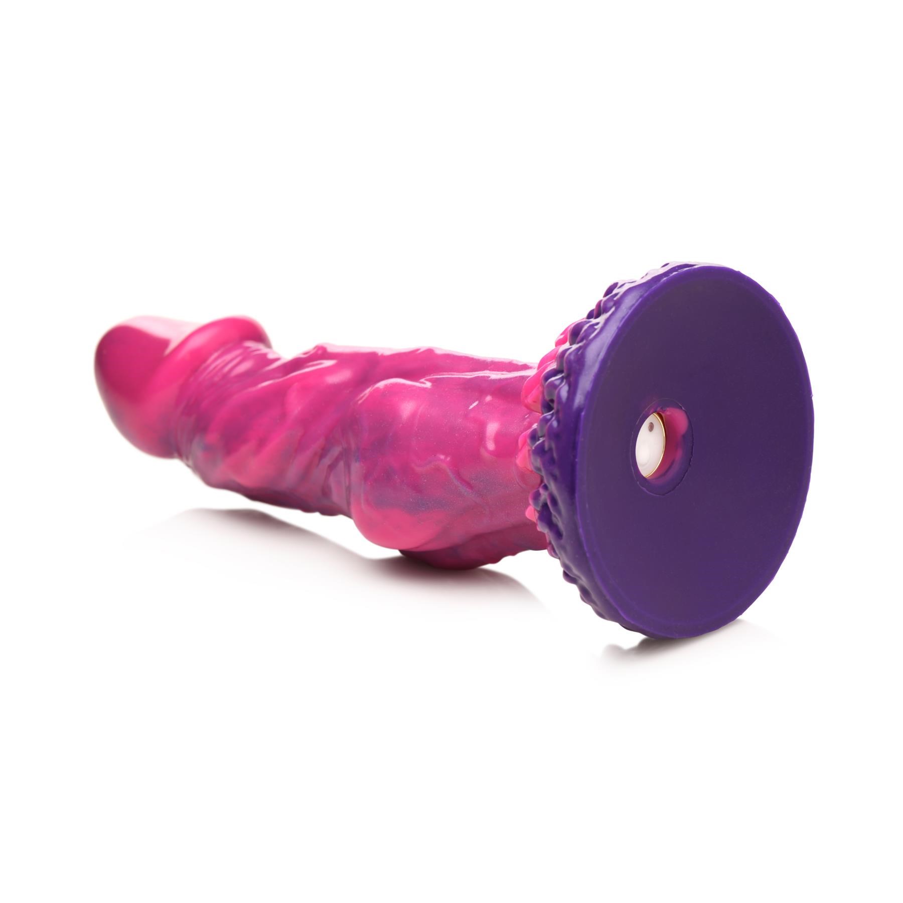 CreatureCocks Xenox Vibrating Dildo with Remote - Product Showing Suction Cup