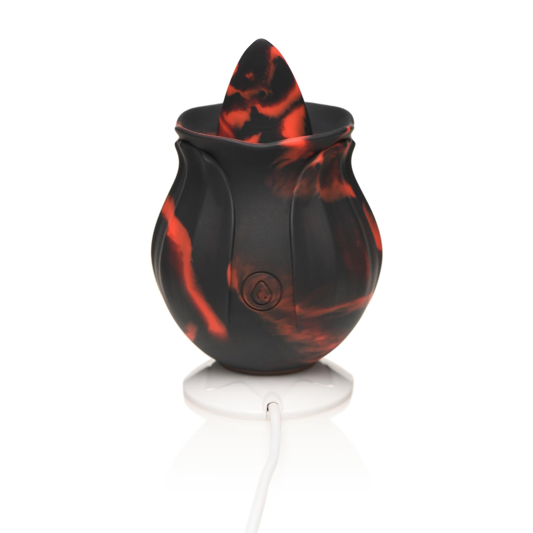 Bloomgasm Black Kiss Rimming Rose - Product on Charging Dock