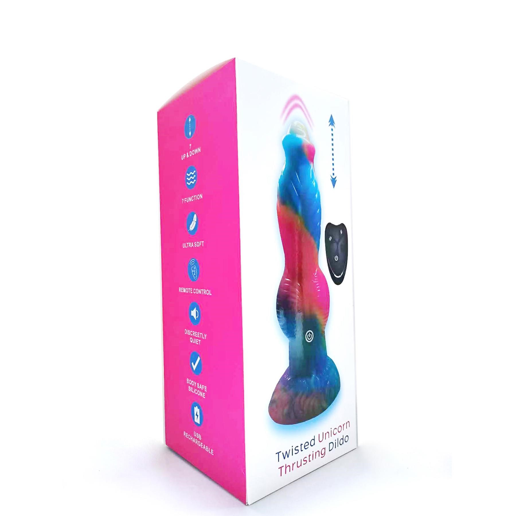 Twisted Unicorn Remote Control Thrusting Dildo - Packaging Shot