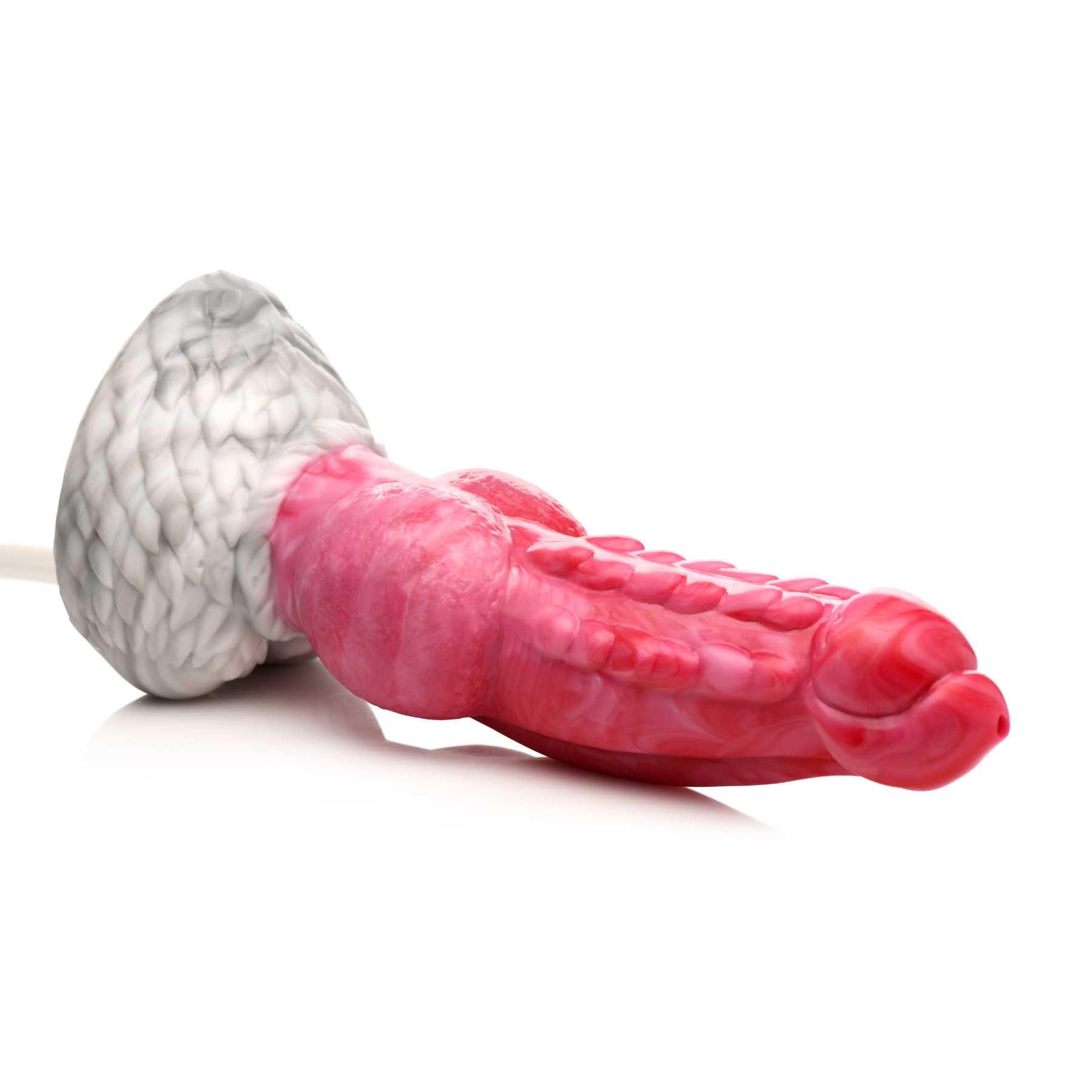 Creature Cock Resurrector Phoenix Squirting Silicone Dildo laying right facing