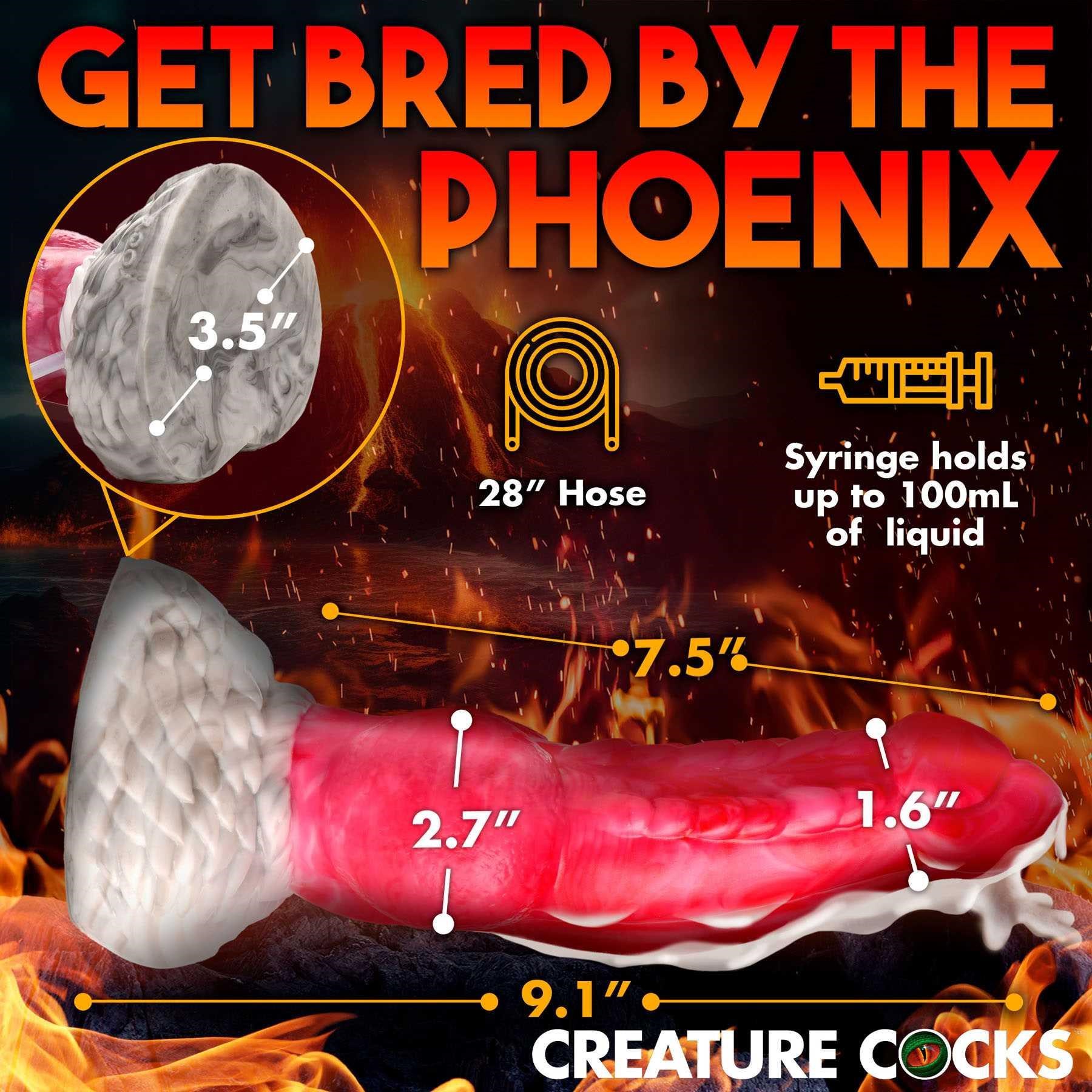 Creature Cock Resurrector Phoenix Squirting Silicone Dildo mood image #3