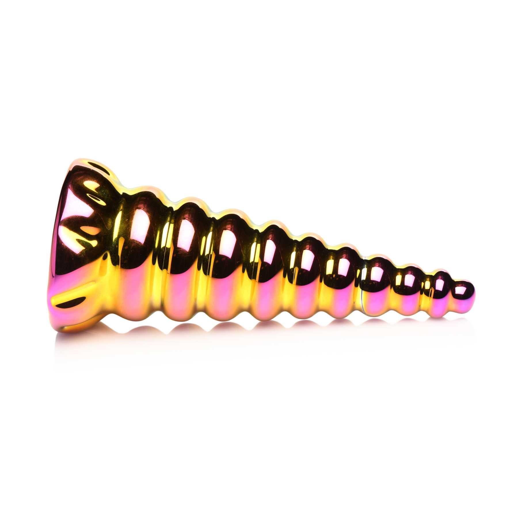 Creature Cock Twilight Rainbow Glass Dildo side view