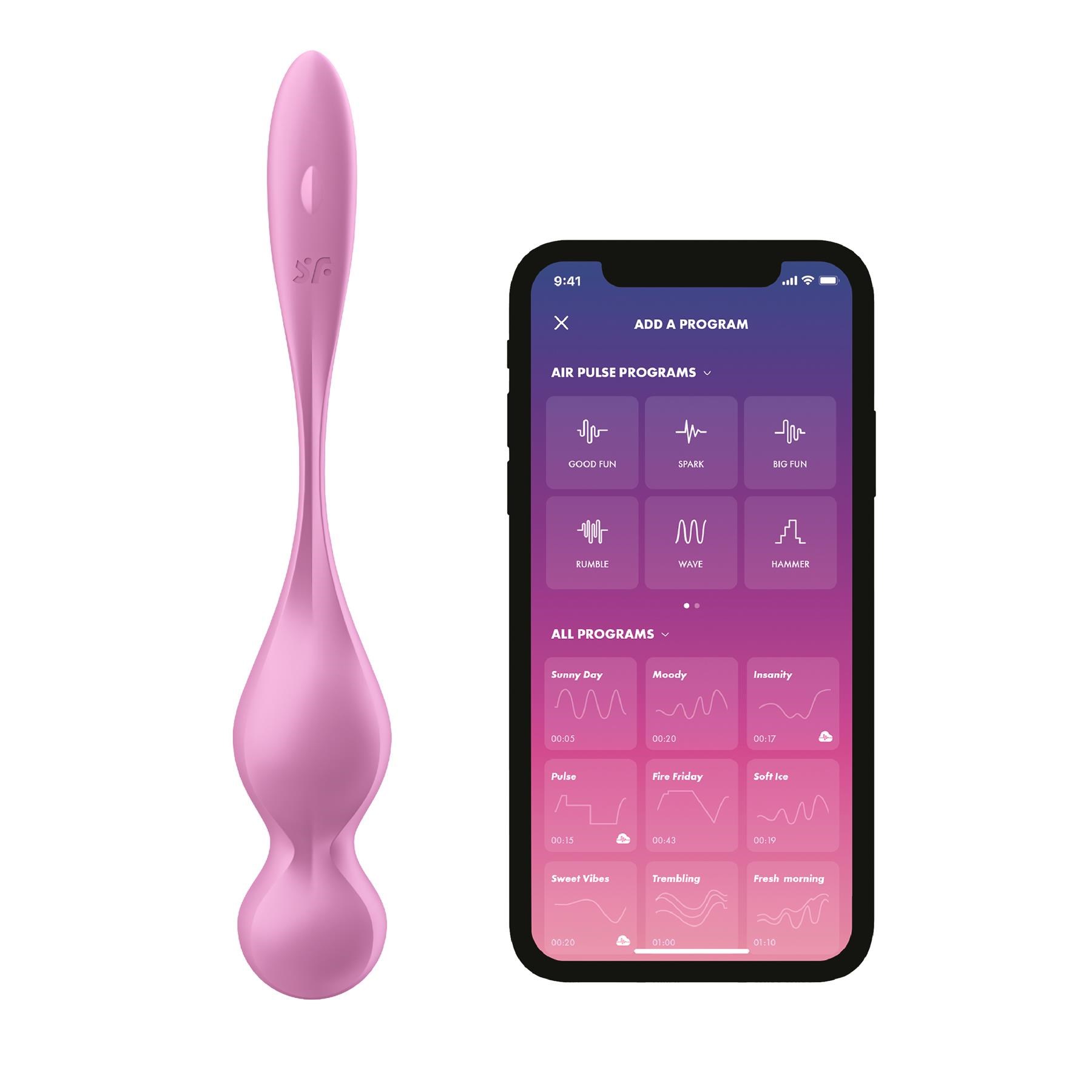 Satisfyer Love Birds 1 App Enabled Kegel Trainer - Product and Phone App