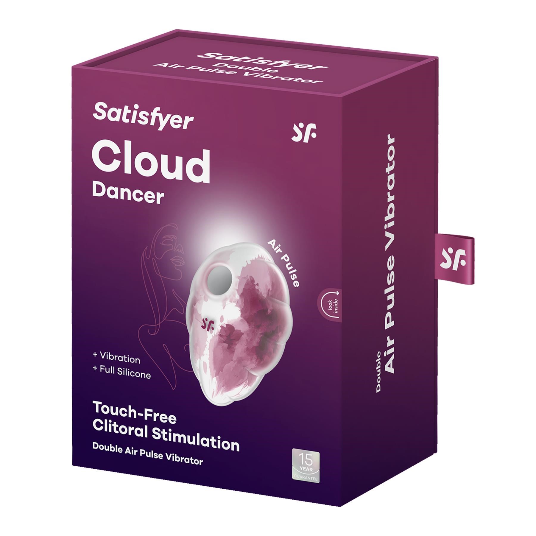 Satisfyer Cloud Dancer Air Pulse Clitoral Stimulator - Packaging Shot