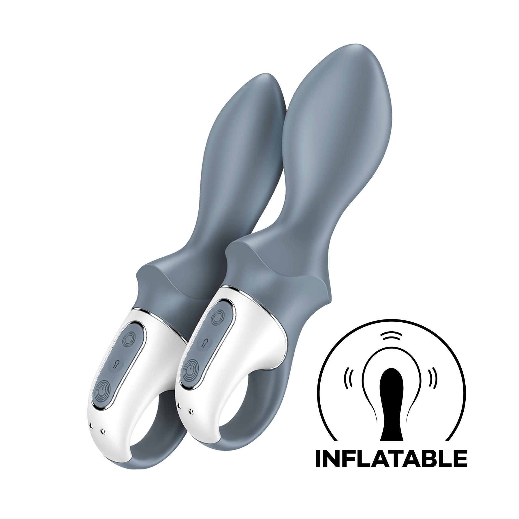 Satisfyer Air Pump Booty 1 Anal Vibrator - Product Shot Showing Inflation