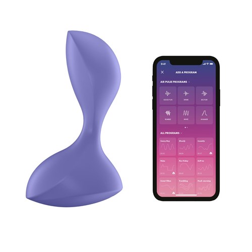 Satisfyer Sweet Seal App Enabled Anal Vibrator - Product and Phone App