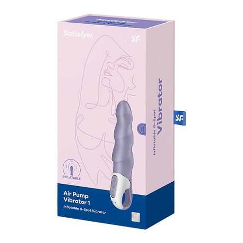 Satisfyer Air Pump Inflatable Ribbed 1 Vibrator - Packaging Shot