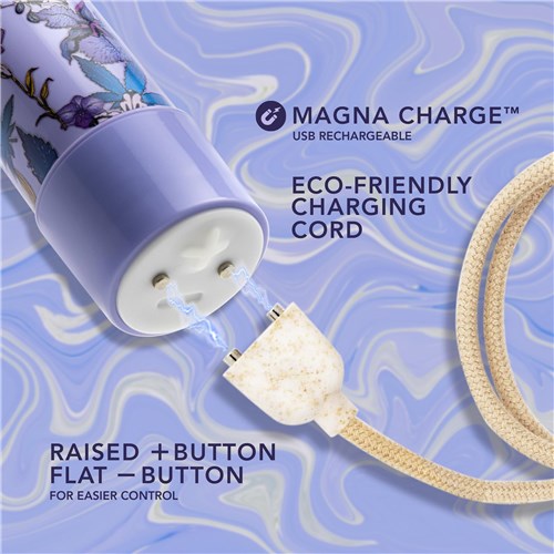 Limited Addiction Floradelic Slimline Vibrator - Showing Where Charger is Placed