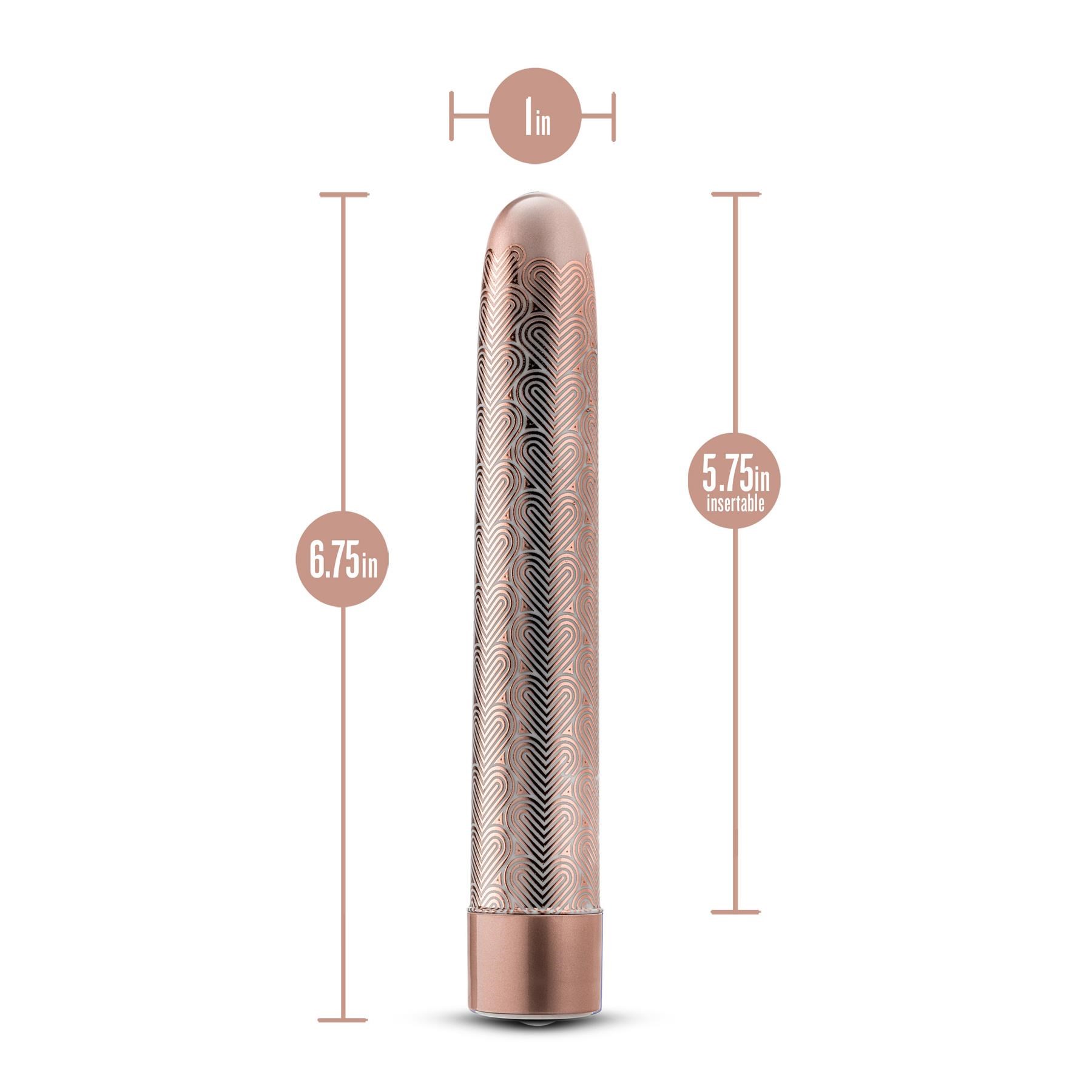 The Collection Lattice Slimline Vibrator - Dimensions