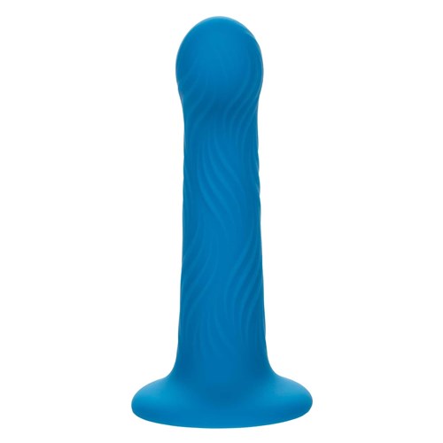 Wave Rider Ripple Liquid Silicone Dildo standing upright