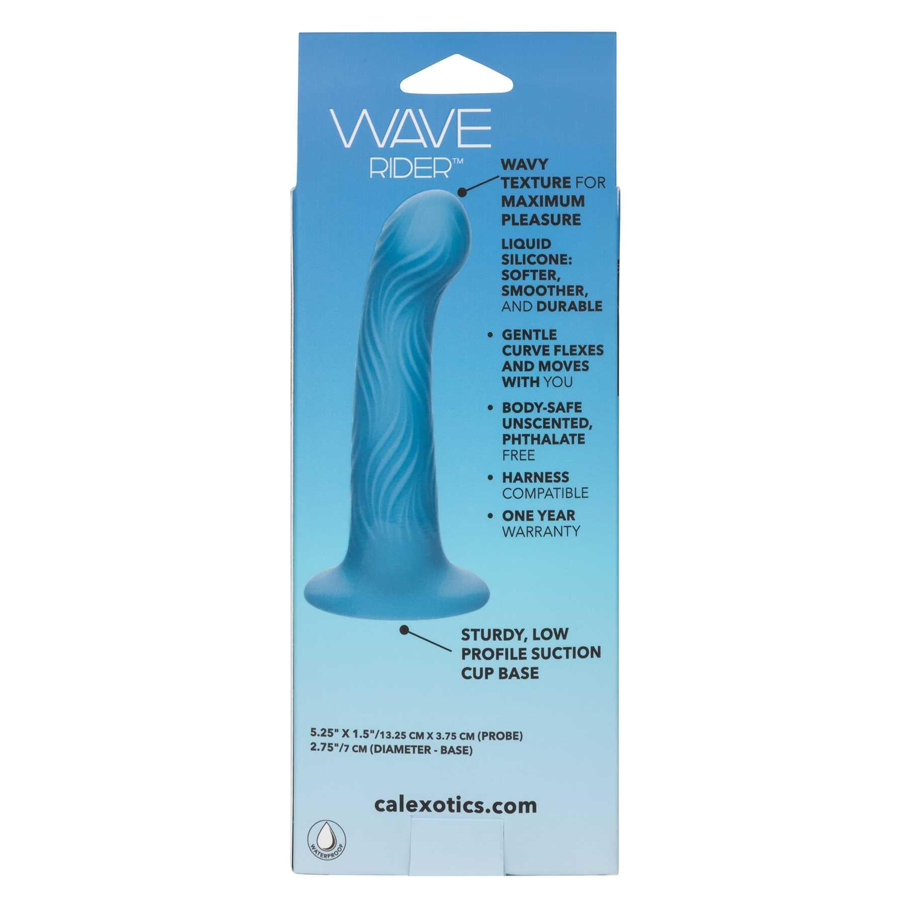 Wave Rider Ripple Liquid Silicone Dildo back of box