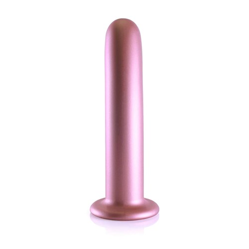 OUCH! METALLIC SILICONE 7 SMOOTH G-SPOT DILDO standing upright