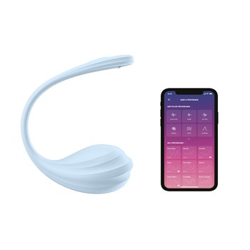 Satisfyer Smooth Petal App Enabled Couples Vibrator - Product and App