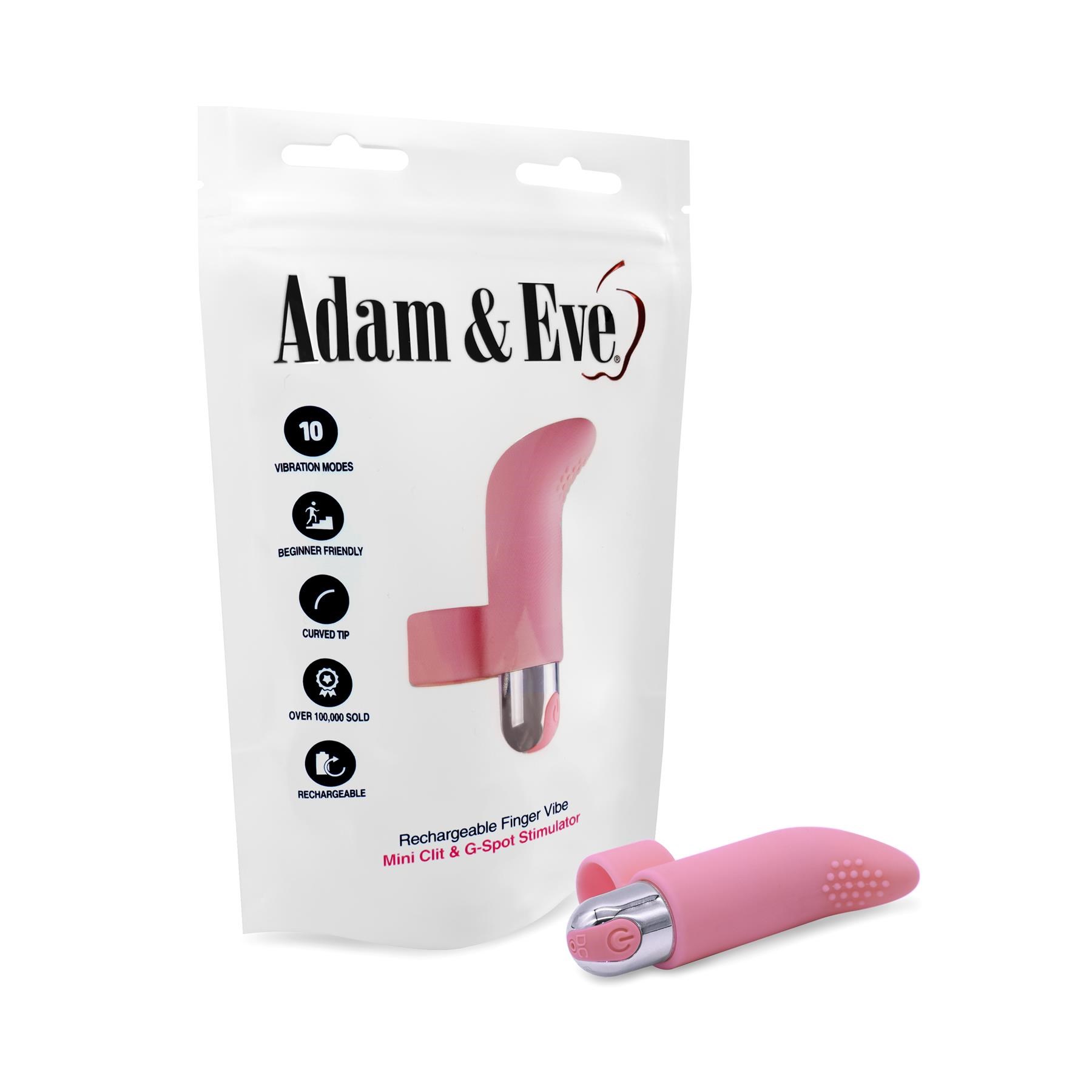 Adam & Eve Rechargeable Finger Vibe Package