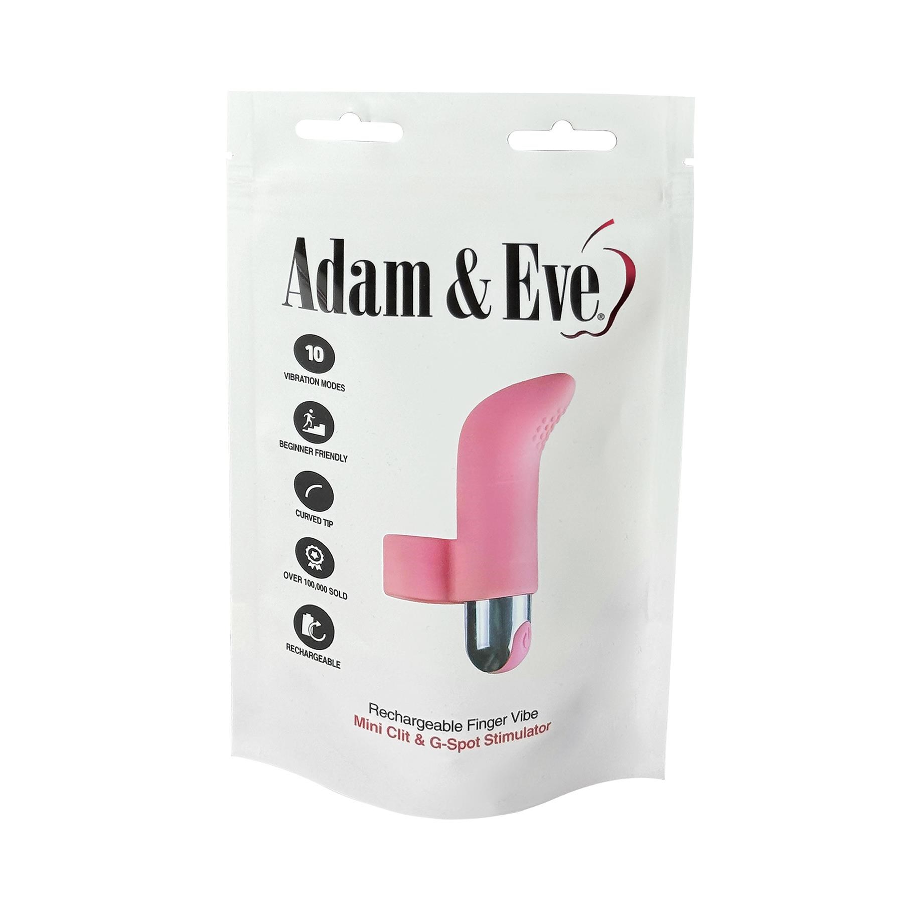 Adam & Eve Rechargeable Finger Vibe Package