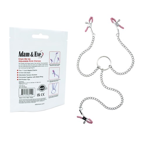 Adam & Eve Chain Me Up Kink Clamps And Back Package