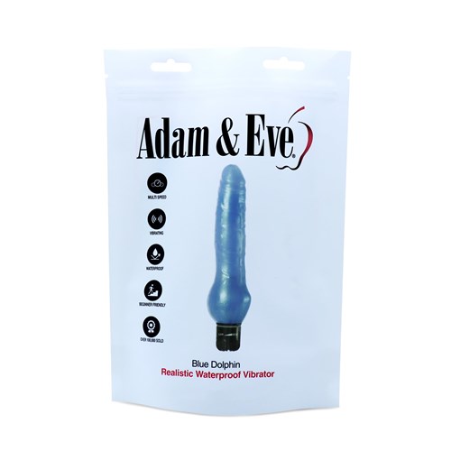 Adam & Eve Blue Dolphin front of package