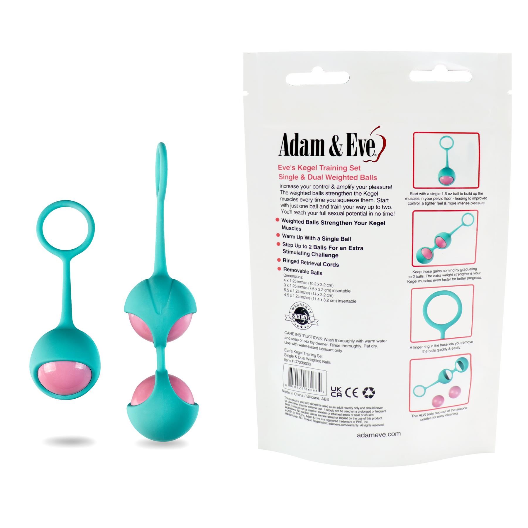 Eve's Kegel Training Set - Packaging and Product - Back of Packaging