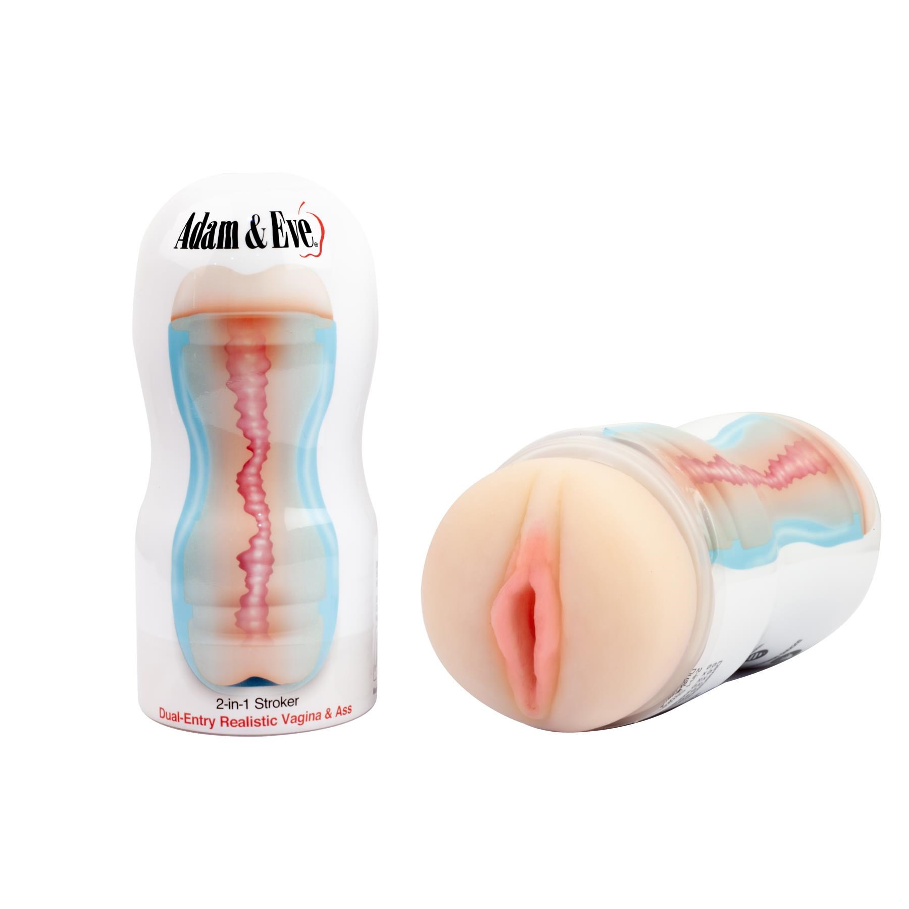 2-In-1 Stroker Realistic Vagina & Ass lip end