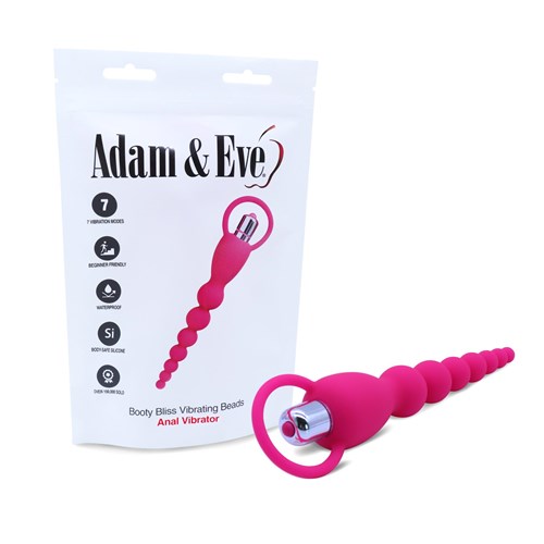 Adam & Eve Booty Bliss Vibrating Beads with front package shot