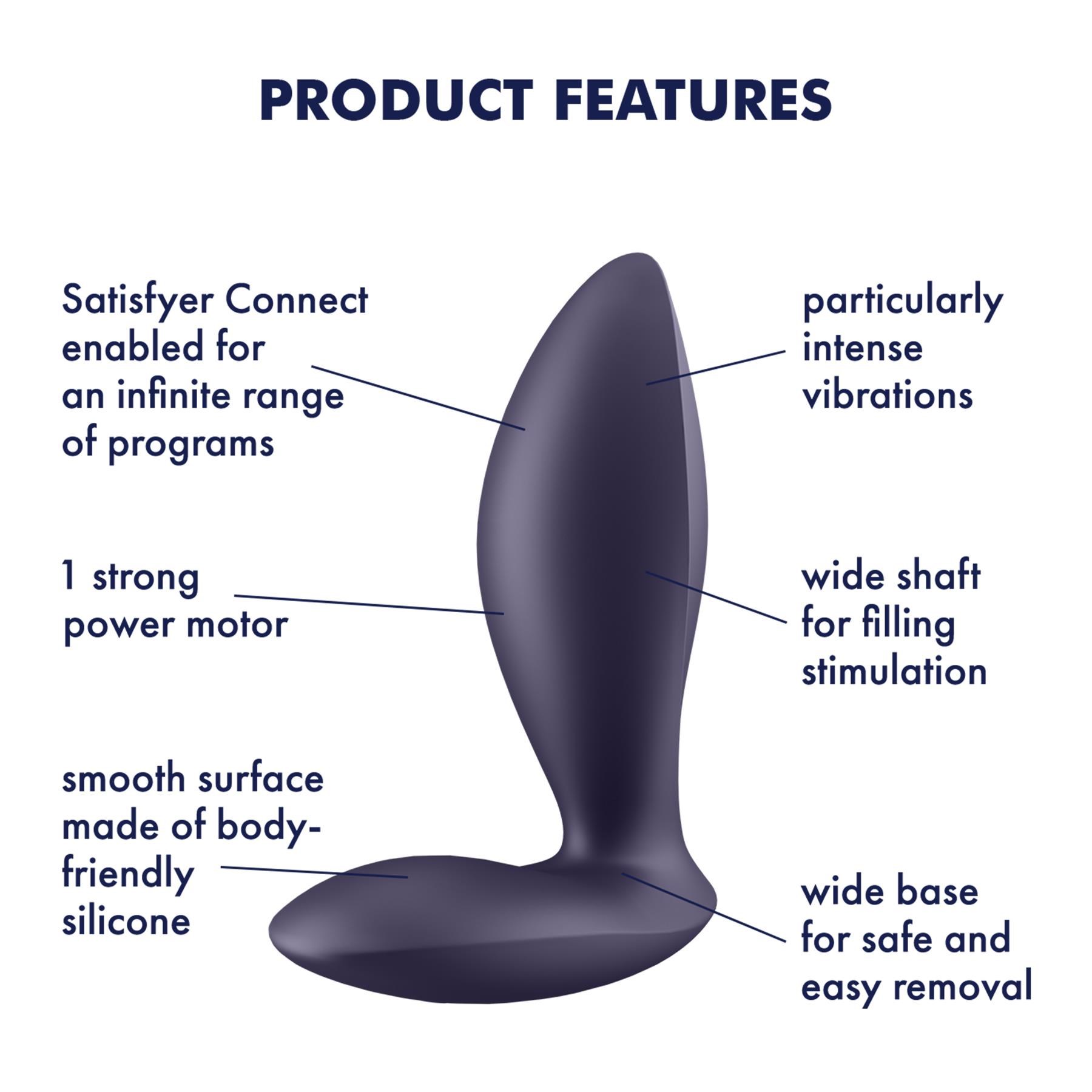 Satisfyer Power Plug App Enabled Anal Vibrator product information