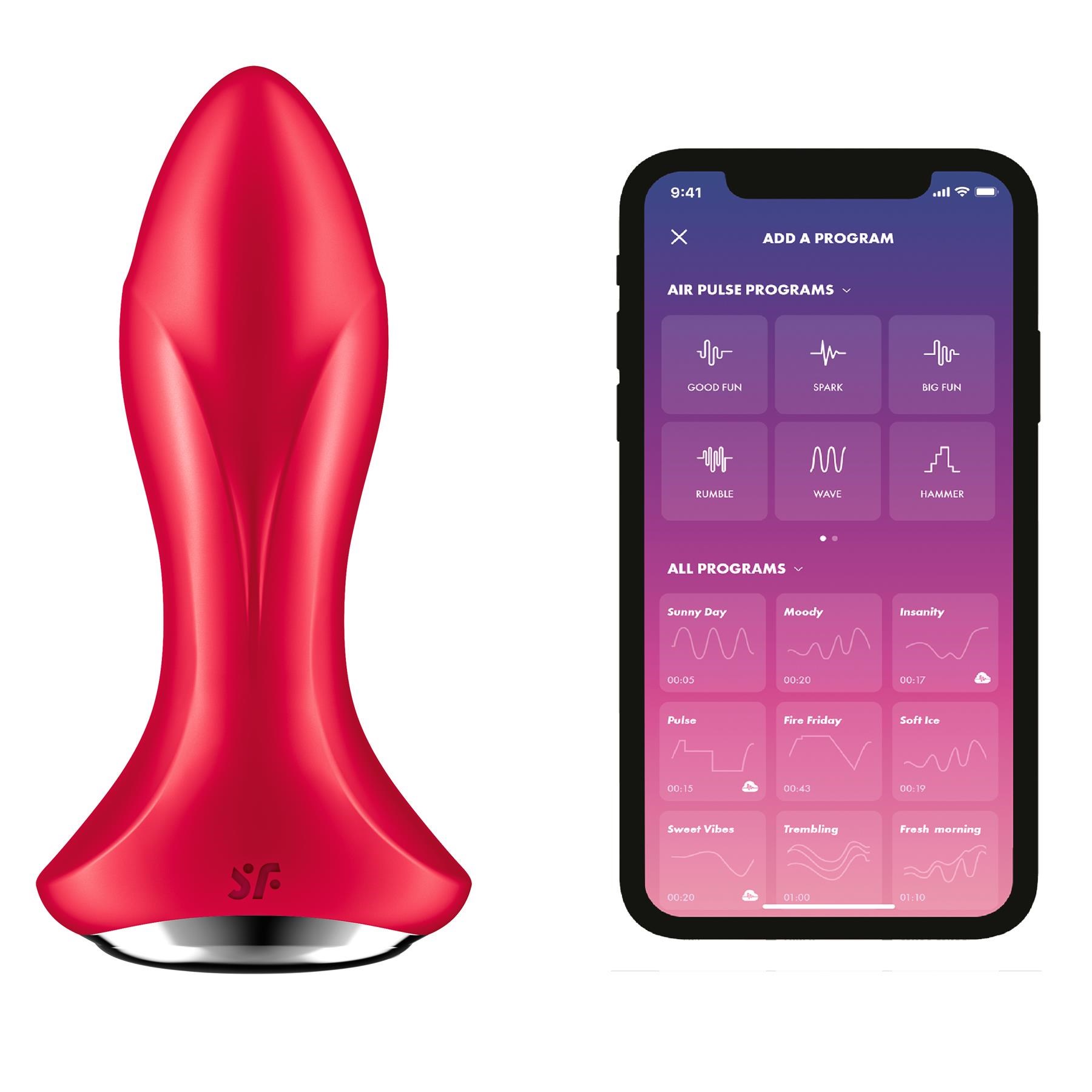 Satisfyer Rotator Plug 1+ App Enabled Anal Plug and phone