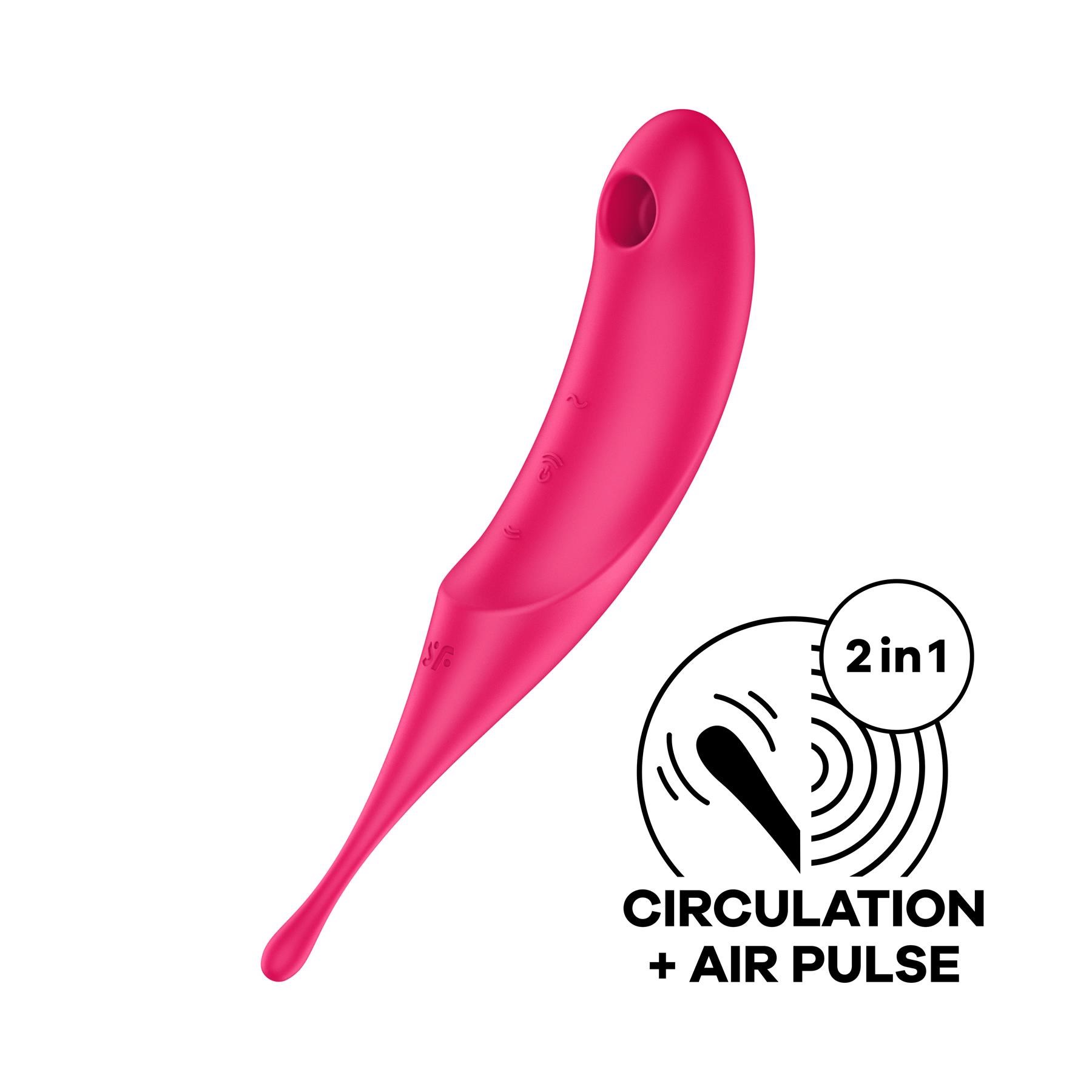 Satisfyer Twirling Pro Clitoral Stimulator UPWARD TILTED VIEW