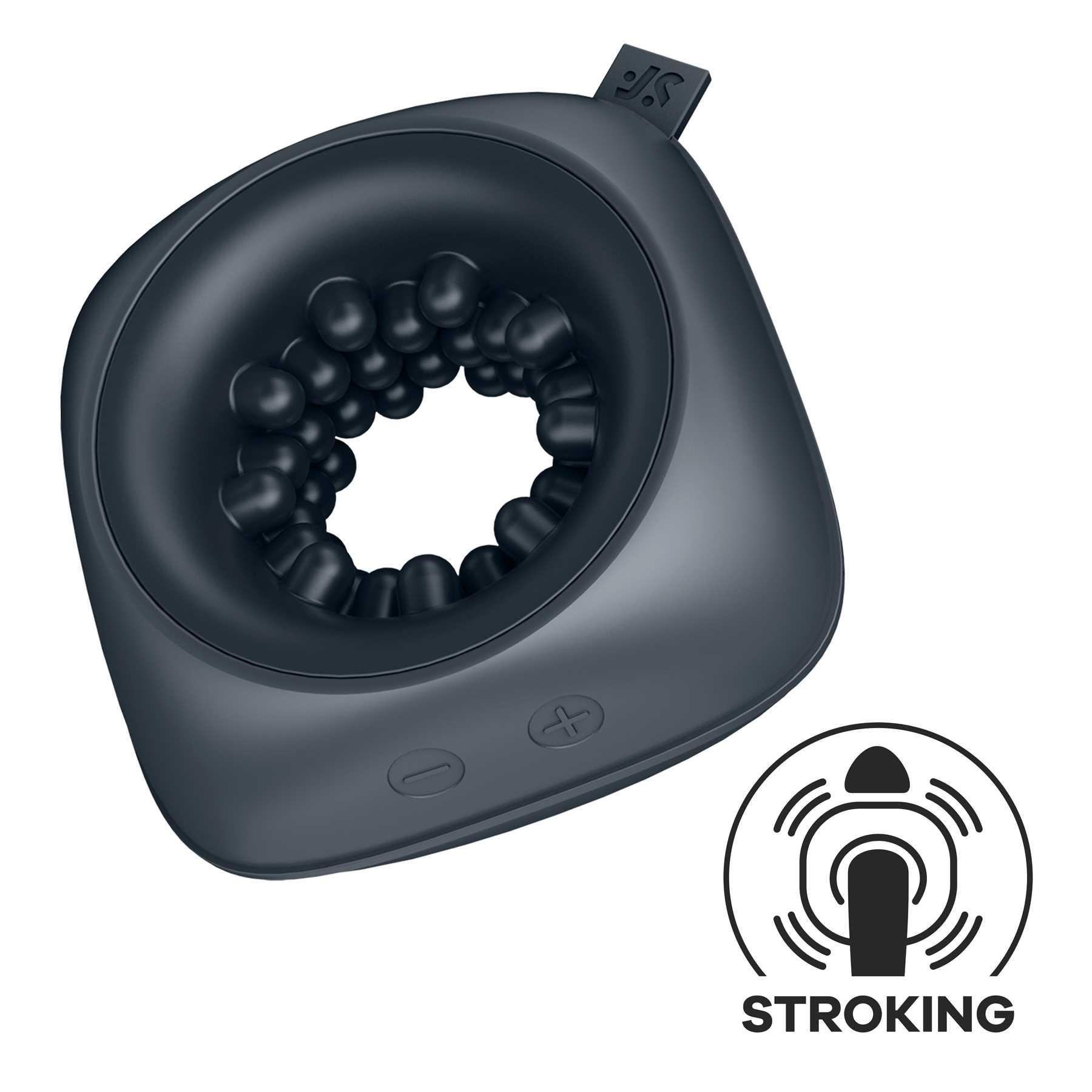 Ring Stroker Vibrating Masturbator with stroking motion illustration