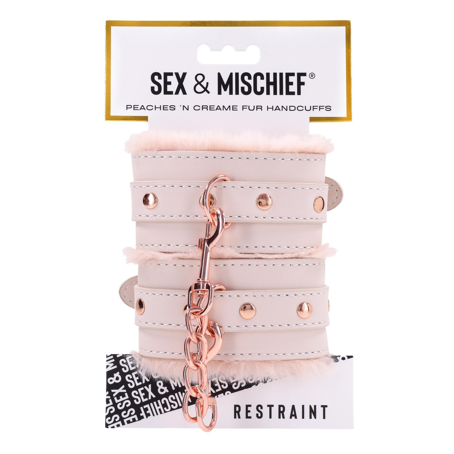 Peaches 'N Creame Fur Handcuffs IN PACKAGE