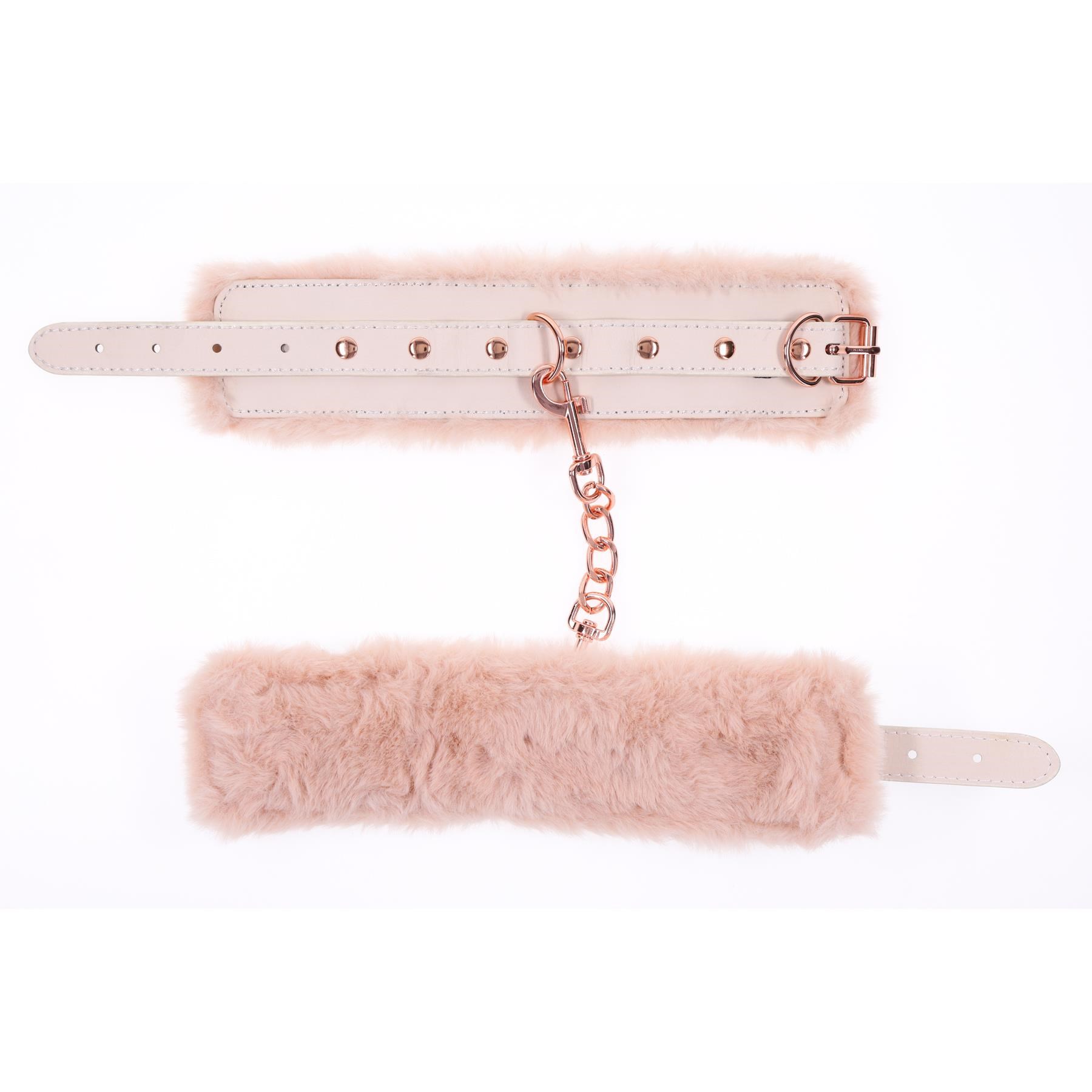 Peaches 'N Creame Fur Handcuffs SHOWING INSIDE MATERIAL