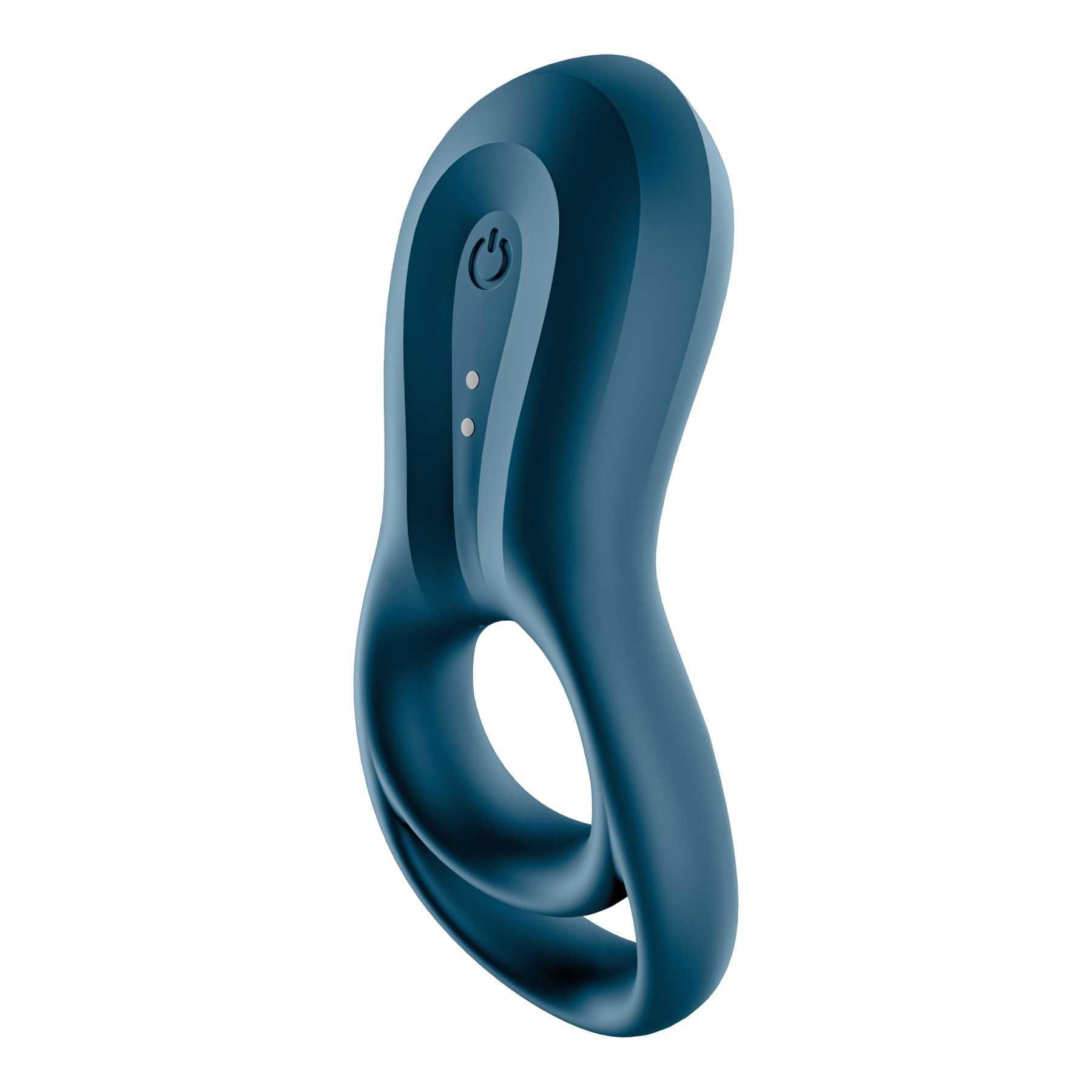 Satisfyer Epic Duo Penis Ring Connect App right facing angled side view