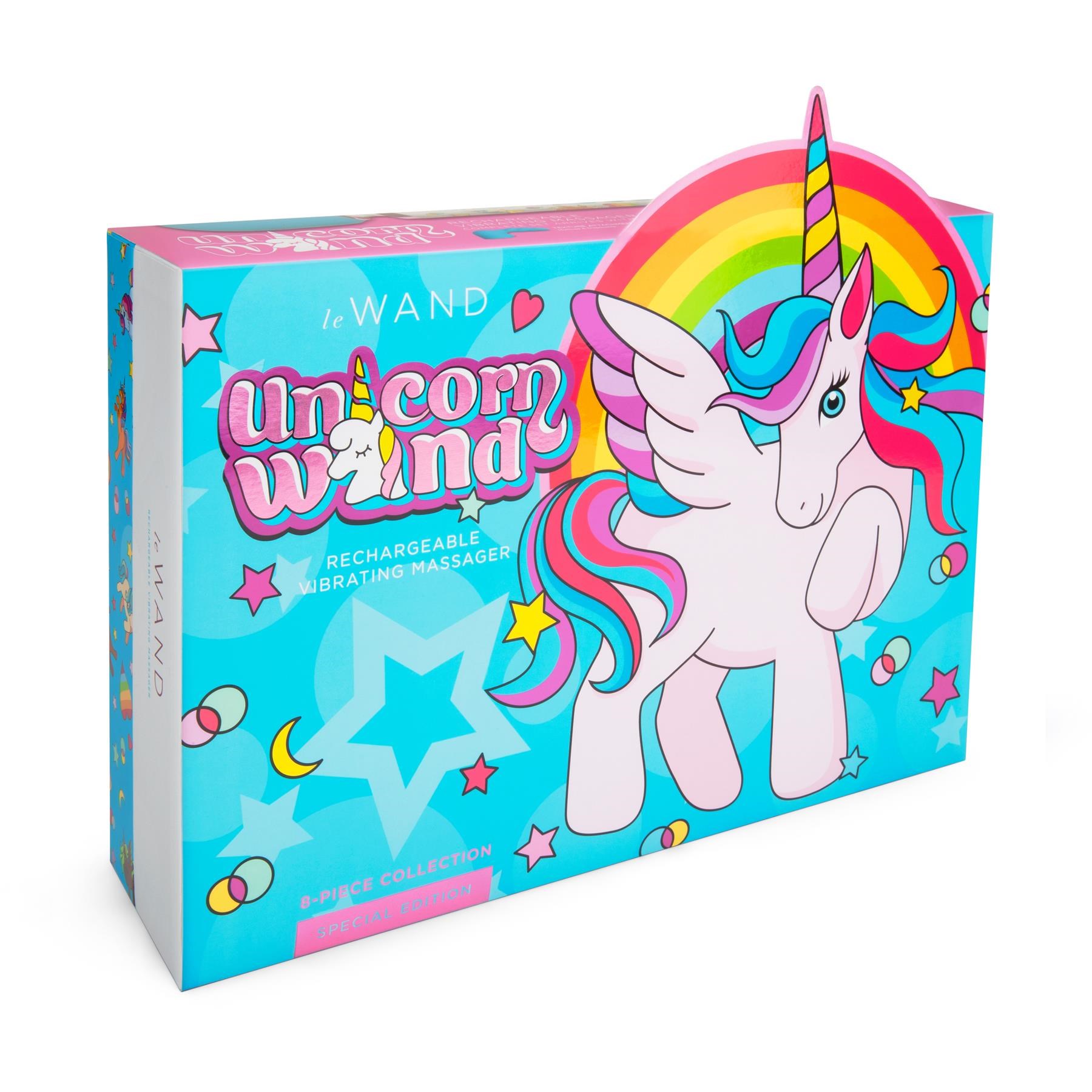 LE WAND SPECIAL EDITION UNICORN WAND MASSAGER front of box