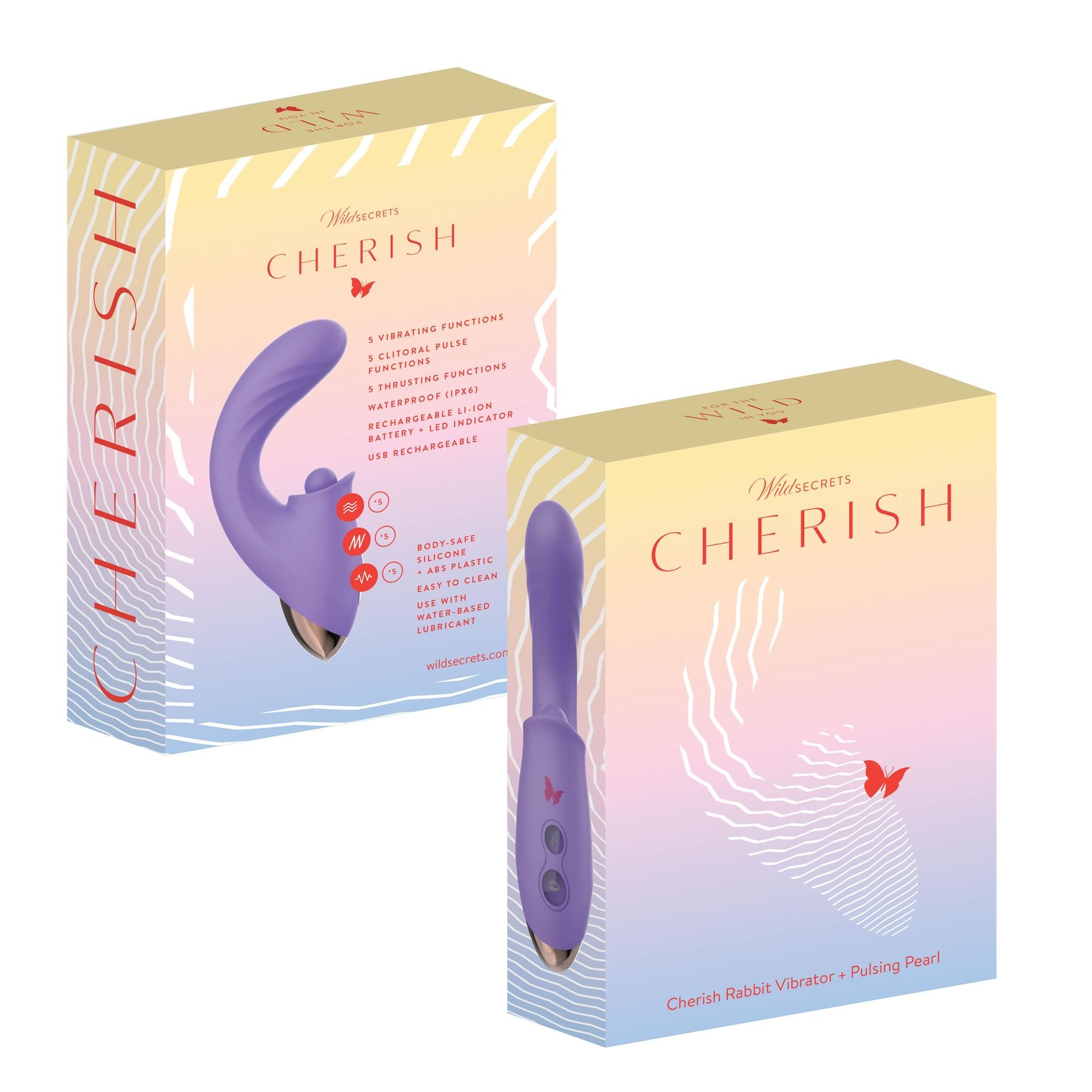 Wild Secrets Cherish Pulsing and Thrusting Rabbit Vibrator package