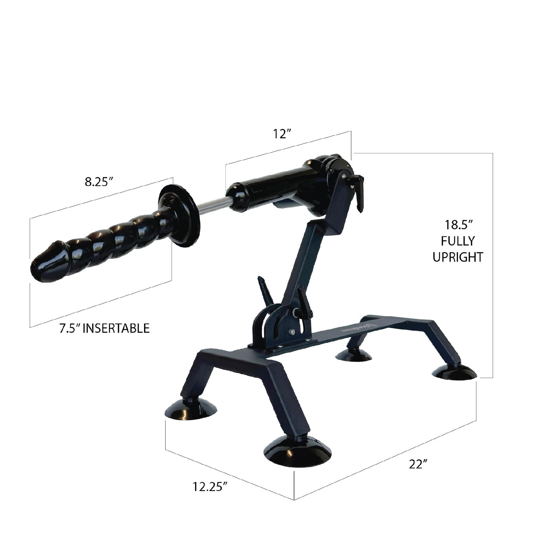 Fetish Fantasy Body Dock Thruster Sex Machine showing dimensions