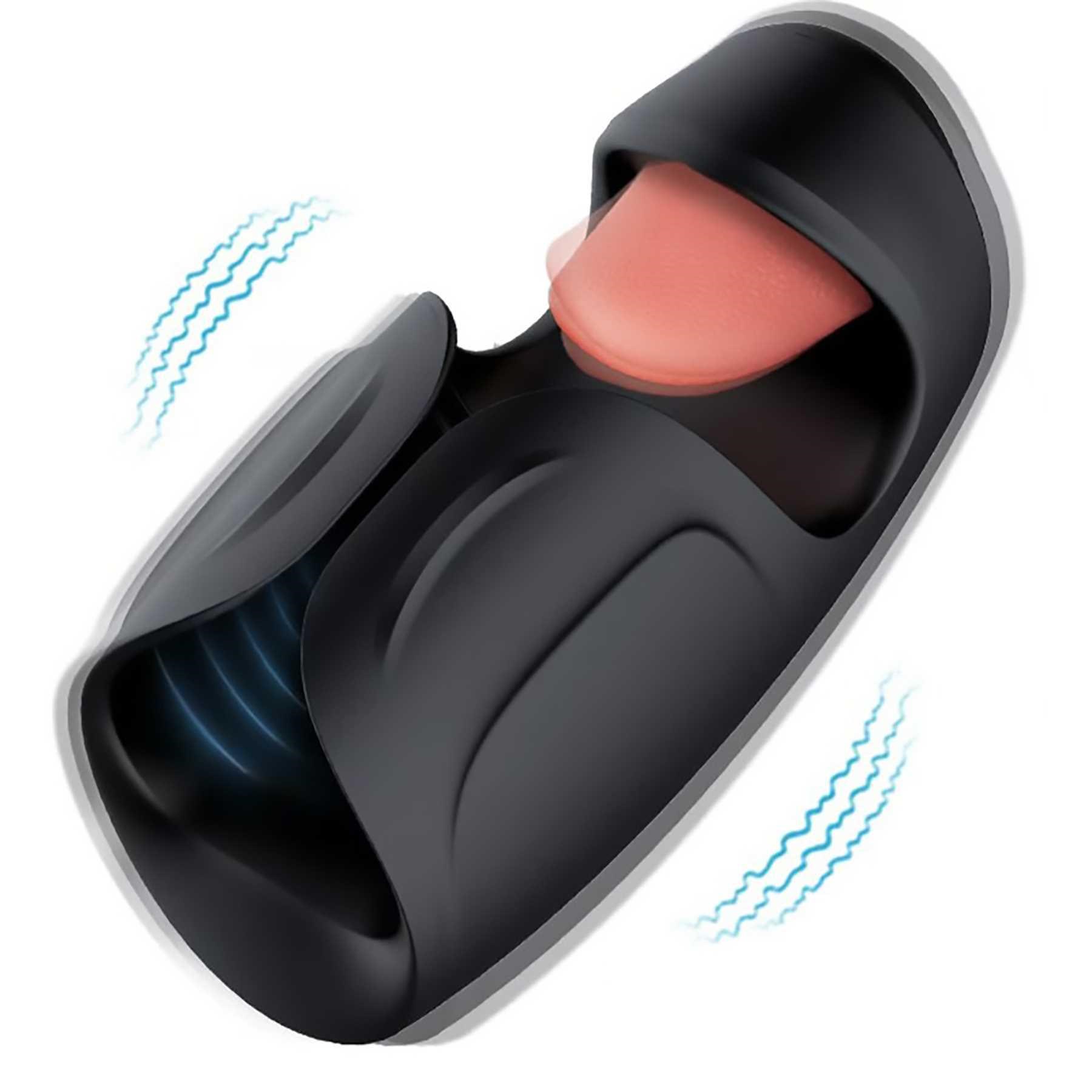 Lickety Split Vibrating Automatic Masturbator W/Tongue Licking Oral Stimulator vibrate illustration