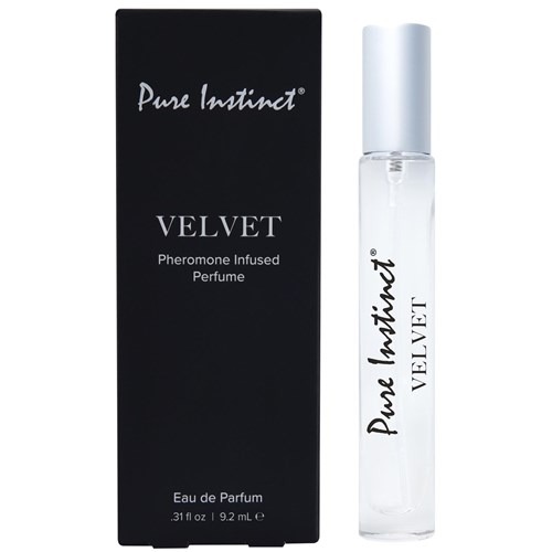 PURE INSTINCT PHEROMONE PERFUME SPRAY - VELVET  box & bottle