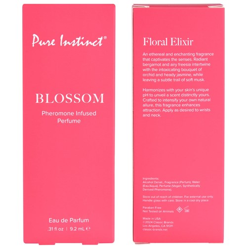 PURE INSTINCT PHEROMONE PERFUME SPRAY - BLOSSOM front & back