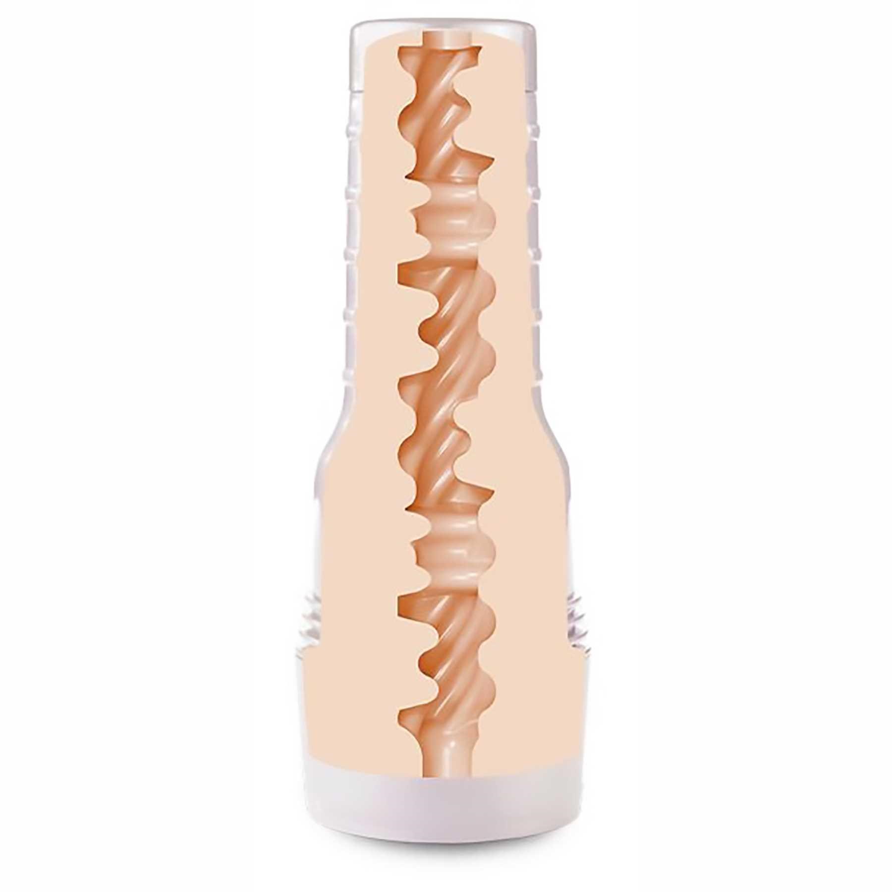 Fleshlight Girls Ski Bri Celestial Texture Vagina standing upright cross section of tunnel